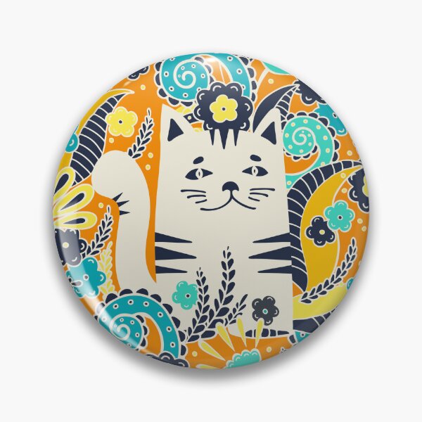 Item preview, Cats in the Spring Garden, Orange background designed and sold by Alex  Blud.