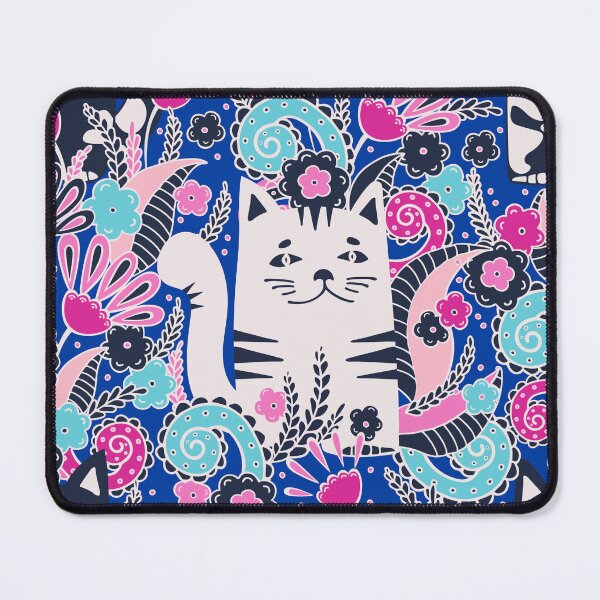 Item preview, Cats in the Spring Garden, Blue background designed and sold by Alex Blud.