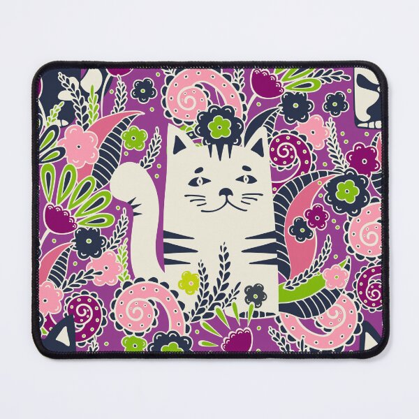 Item preview, Cats in the Spring Garden, Lilac background designed and sold by Alex Blud.
