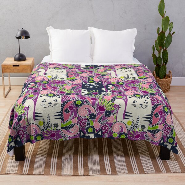 Item preview, Cats in the Spring Garden, Lilac background designed and sold by Alex  Blud.