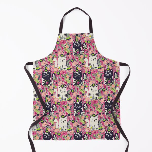 Item preview, Cats in the Spring Garden, Dark pink background designed and sold by Alex Blud.