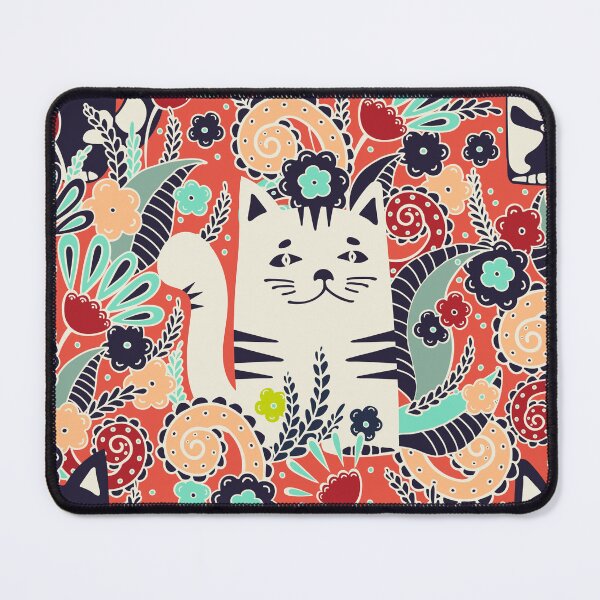 Item preview, Cats in the Spring Garden, Red background designed and sold by Alex Blud.