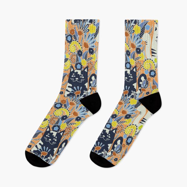 Item preview, Cats in the Spring Garden, Light orange background designed and sold by Alex  Blud.