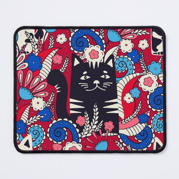 Item preview, Cats in the Spring Garden, Dark red background designed and sold by Alex  Blud.