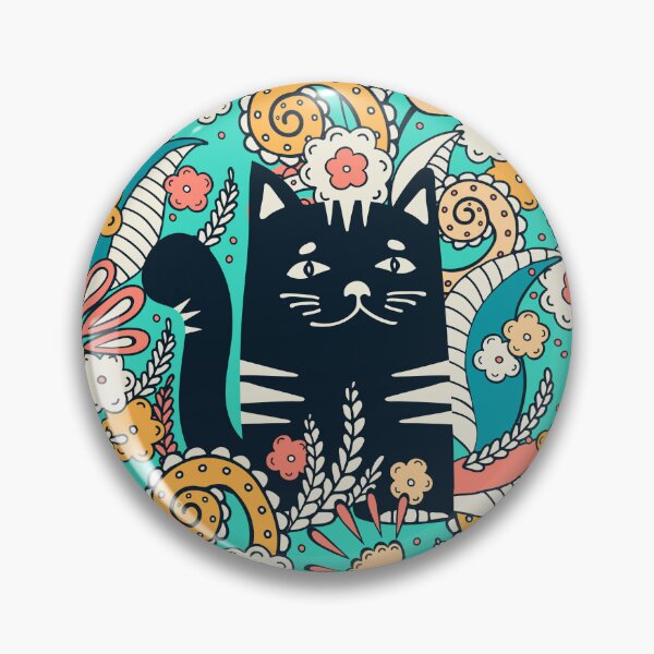Item preview, Cats in the Spring Garden, Turquoise background designed and sold by Alex  Blud.