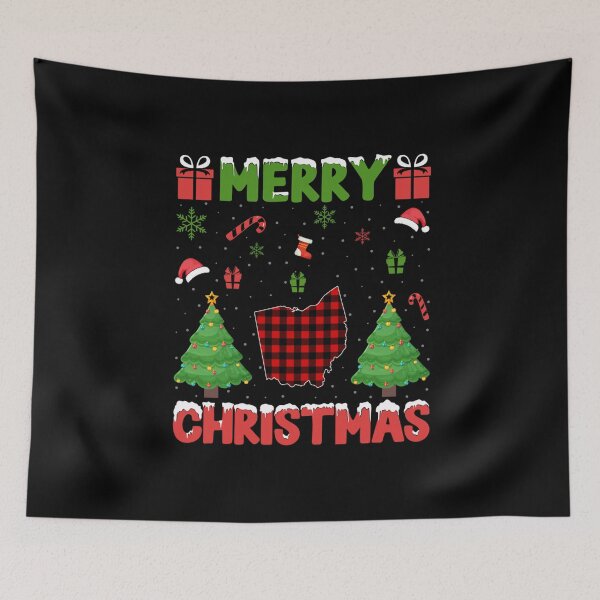 Item preview, Xmas Tree Red Buffalo Plaid Ohio Map Ugly Christmas designed and sold by taaddison50.