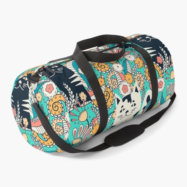 Item preview, Cats in the Spring Garden, Turquoise background designed and sold by Alex  Blud.