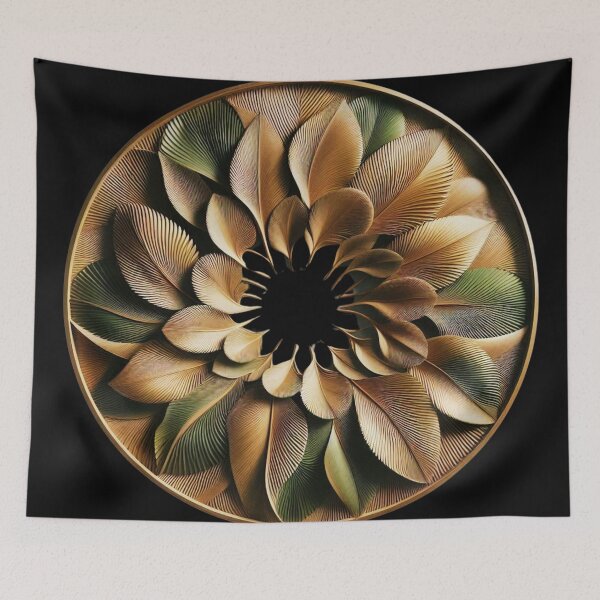 Item preview, Traditional Bali 3D Wood Carving Palm Leaves Classic    designed and sold by TheSeasonalYard.