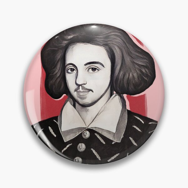 Item preview, English Playwright Christopher Marlowe - blue - illustration  designed and sold by Litstoy.