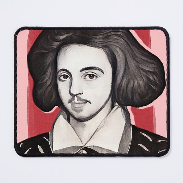 Item preview, English Playwright Christopher Marlowe - blue - illustration designed and sold by Litstoy.