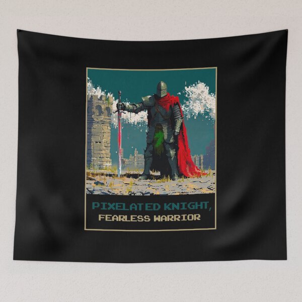 Item preview, Pixelated Knight, Fearless Warrior designed and sold by MagicAxe.