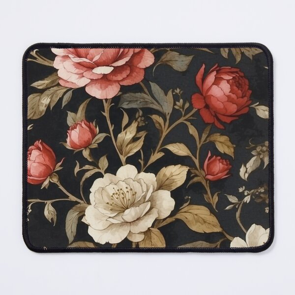 Item preview, Vintage Floral Ivory White and Pink Roses designed and sold by FlowerMeFlorals.