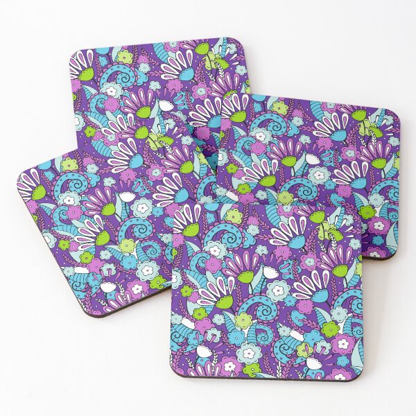 Item preview, Doodles, Spring Garden, Purple background designed and sold by Alex  Blud.