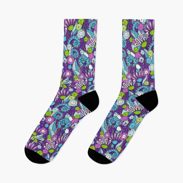 Item preview, Doodles, Spring Garden, Purple background designed and sold by Alex  Blud.