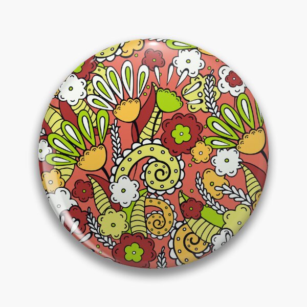 Item preview, Doodles, Spring Garden, Terracotta background designed and sold by Alex  Blud.