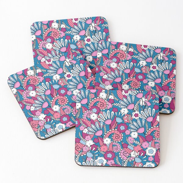 Item preview, Doodles, Spring Garden, Blue background designed and sold by Alex  Blud.