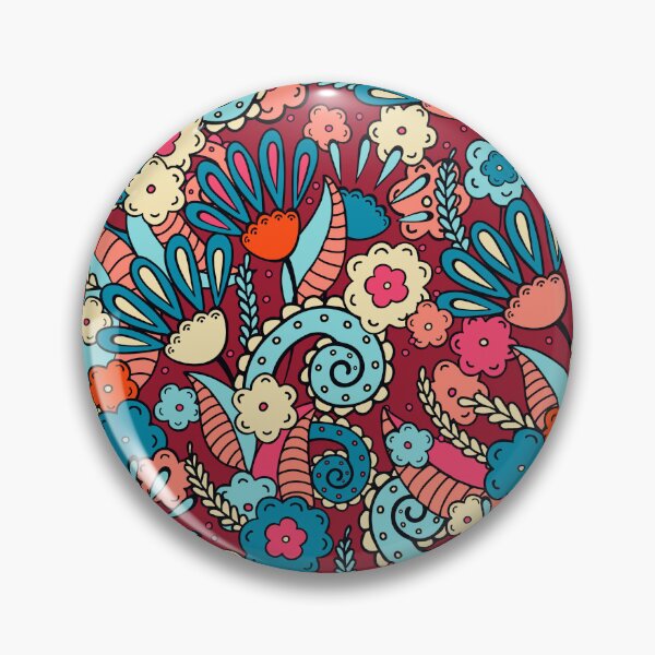 Item preview, Doodles, Spring Garden, Dark red background designed and sold by Alex  Blud.