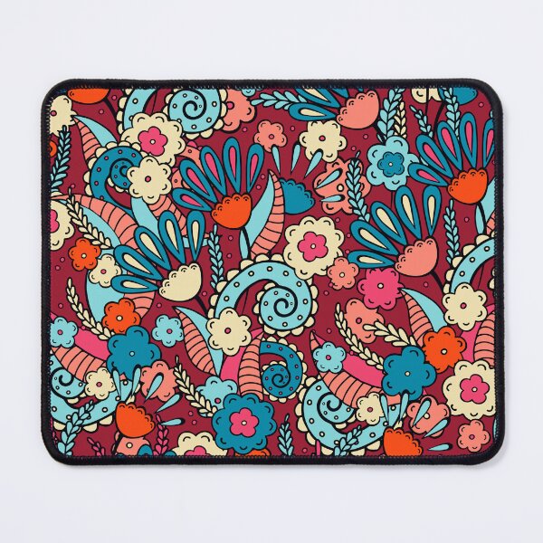 Item preview, Doodles, Spring Garden, Dark red background designed and sold by Alex Blud.