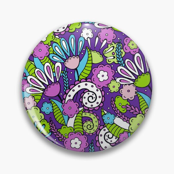 Item preview, Doodles, Spring Garden, Dark purple background designed and sold by Alex  Blud.
