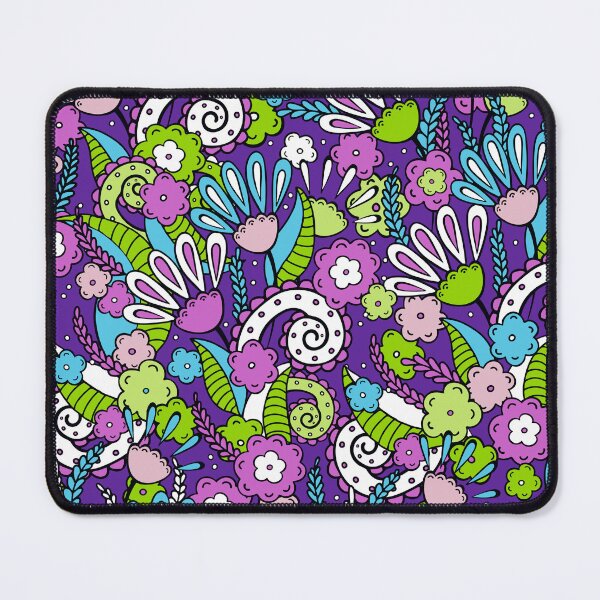 Item preview, Doodles, Spring Garden, Dark purple background designed and sold by Alex  Blud.