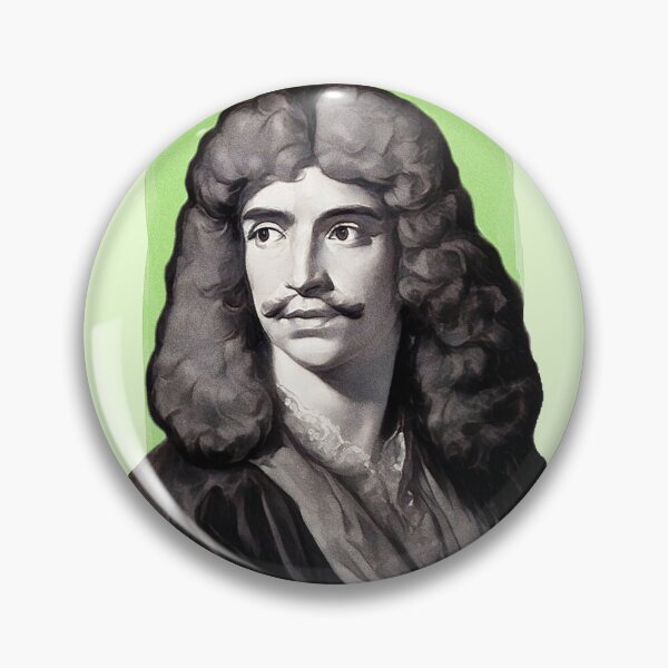 Item preview, French Playwright Molière - mint Green - illustration  designed and sold by Litstoy.
