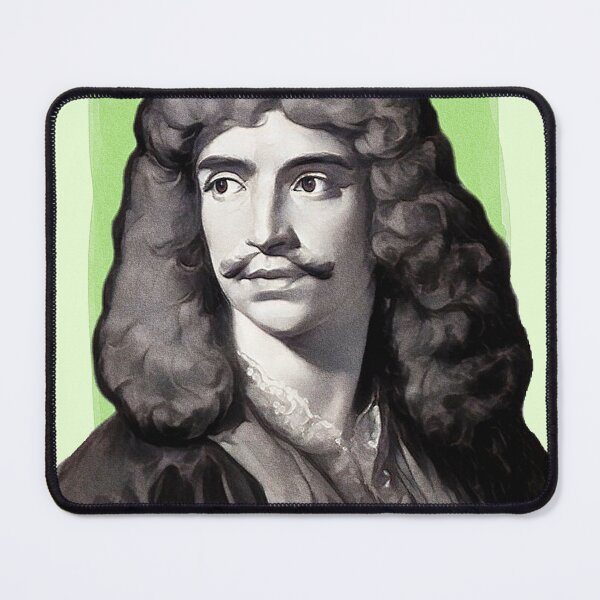 Item preview, French Playwright Molière - mint Green - illustration designed and sold by Litstoy.