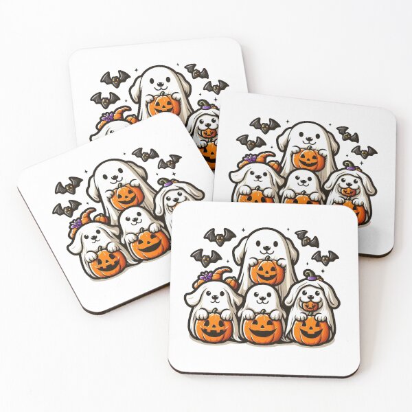 Item preview, Halloween Dog Ghosts - Cute Dog Ghosts Halloween - Halloween Gift designed and sold by raedattia.