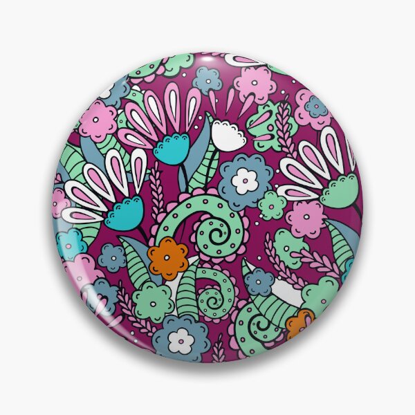 Item preview, Doodles, Spring Garden, Burgundy background designed and sold by Alex  Blud.