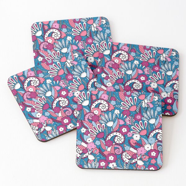 Item preview, Doodles, Spring Garden, Dark blue background designed and sold by Alex  Blud.