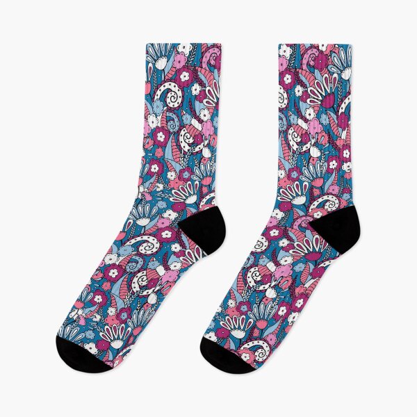 Item preview, Doodles, Spring Garden, Dark blue background designed and sold by Alex  Blud.