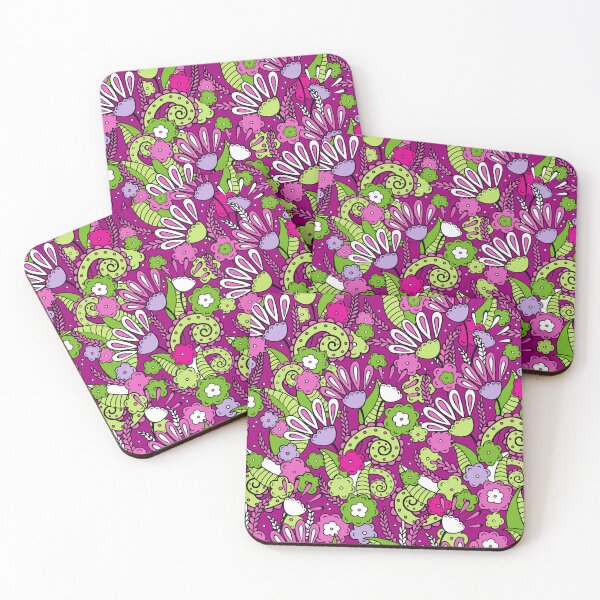 Item preview, Doodles, Spring Garden, Dark lilac background designed and sold by Alex  Blud.