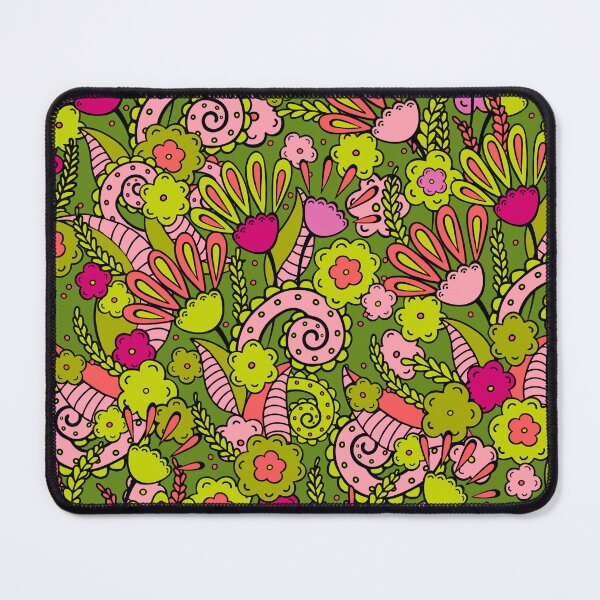 Item preview, Doodles, Spring Garden, Dark yellow-green background designed and sold by Alex  Blud.