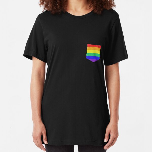 Rainbow Pocket LGBT Pride Slim Fit T-Shirt