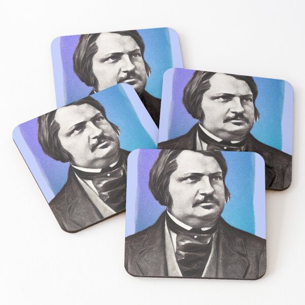 Item preview, French Novelist Honoré de Balzac - blue - illustration  designed and sold by Litstoy.