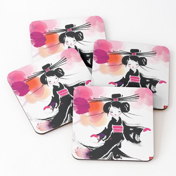 Item preview, Beautiful Japanese Geisha in Silk Kimono designed and sold by cagwait.