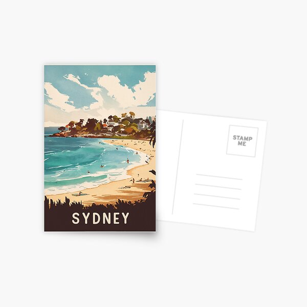 Item preview, Sydney Vintage Travel Poster designed and sold by TravelerRat.