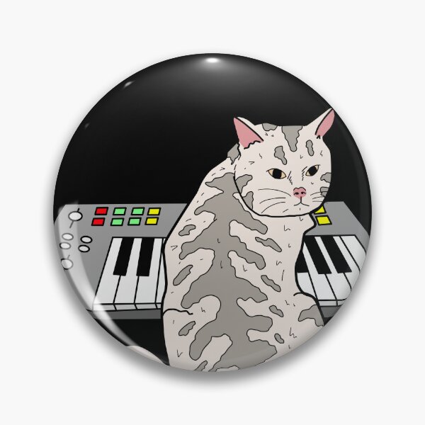 Item preview, cat playing synthesizer designed and sold by Brexmore3.