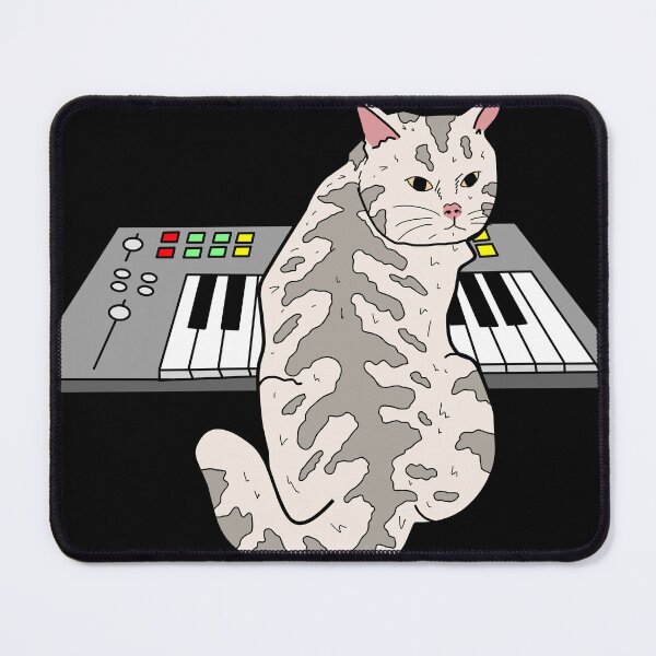 Item preview, cat playing synthesizer designed and sold by Brexmore3.
