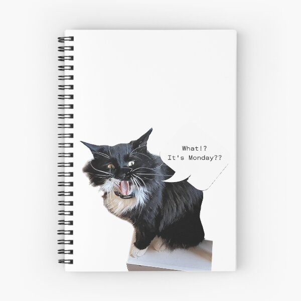 Item preview, What!? It's Monday?? Mr. Darcy, tuxedo cat designed and sold by Sandy Maya's Artwork.