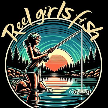 Artwork thumbnail, Reel Girls Fish: Sunset Art by ArtDesignMC