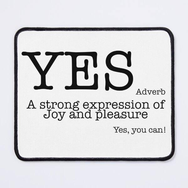 Item preview, Yes, you can!, typewriting font, black and white, Adverb, English designed and sold by BeebopGraphics.