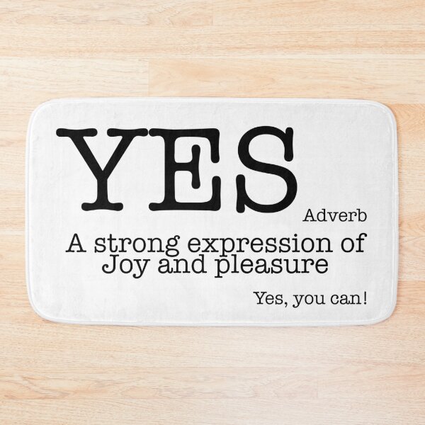 Item preview, Yes, you can!, typewriting font, black and white, Adverb, English designed and sold by BeebopGraphics.