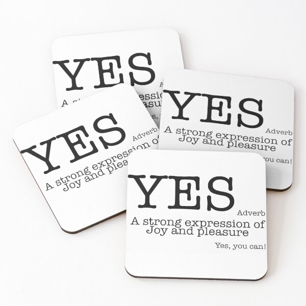 Item preview, Yes, you can!, typewriting font, black and white, Adverb, English designed and sold by BeebopGraphics.