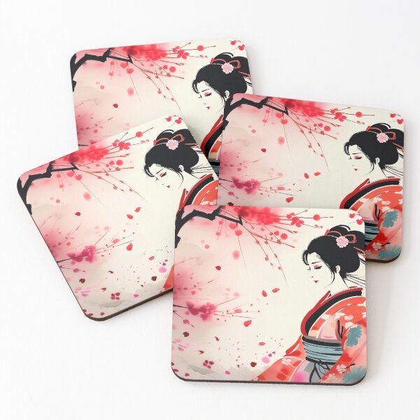 Item preview, Beautiful Japanese Geisha in Silk Kimono designed and sold by cagwait.