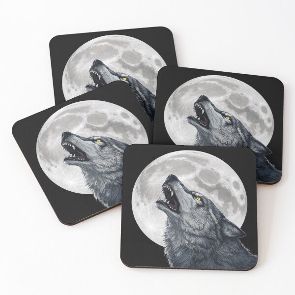 Item preview, a large howling wolf against a huge moon designed and sold by Marsik1982.