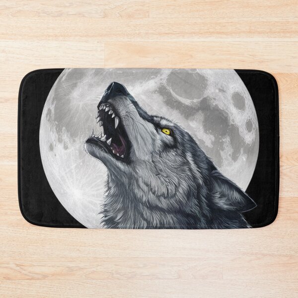 Item preview, a large howling wolf against a huge moon designed and sold by Marsik1982.