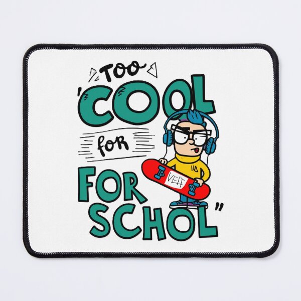 Item preview, Too Cool for School Hipster Skateboarder Design designed and sold by merve02shop.