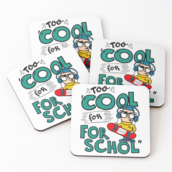 Item preview, Too Cool for School Hipster Skateboarder Design designed and sold by merve02shop.