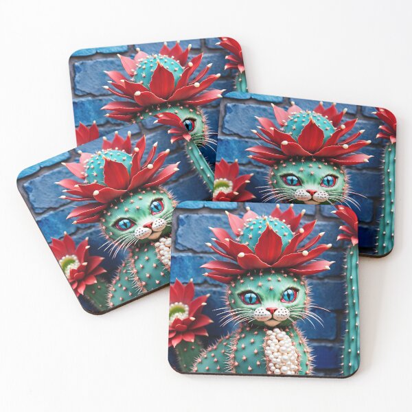 Item preview, Cattus Cat Cactus portrait designed and sold by EmeraldeaArt.