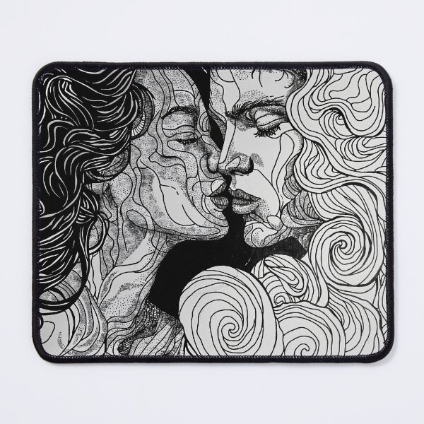 Item preview, The kiss, 2024, A4, ink on paper designed and sold by oanaunciuleanu.